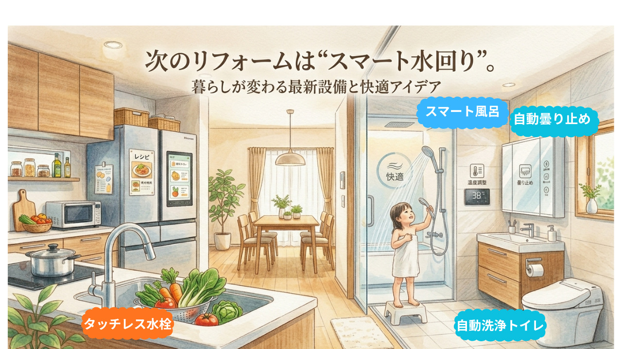 次のリフォームは“スマート水回り”。最新設備と快適アイデア